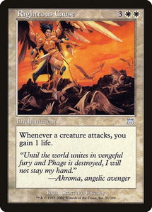Righteous Cause - Onslaught (ONS) #51 - Uncommon Magic: The Gathering Trading Card