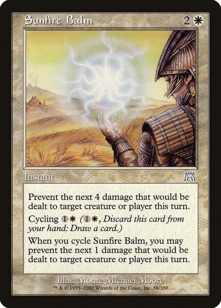 Sunfire Balm - Onslaught Magic: The Gathering trading card