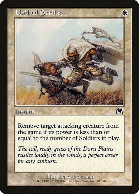 Unified Strike - Onslaught Magic: The Gathering trading card