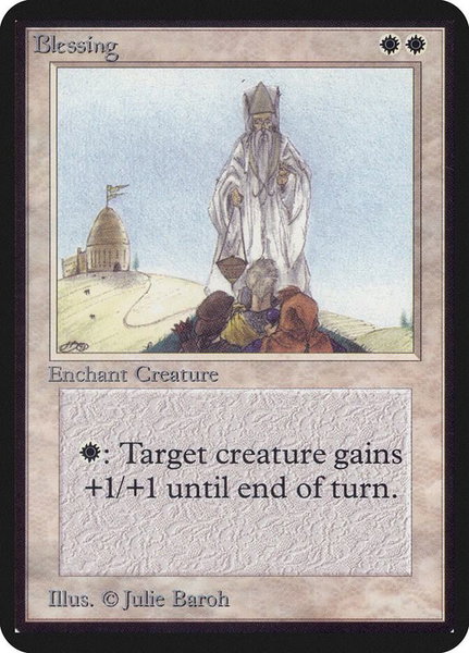 Blessing trading card from Alpha Edition Blessing - Alpha Edition Magic: The Gathering trading card