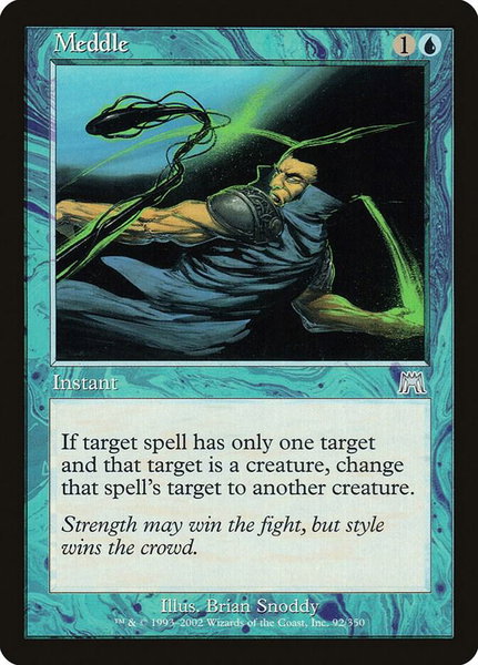 Meddle trading card from Onslaught Meddle - Onslaught Magic: The Gathering trading card