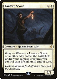 Lantern Scout - Battle for Zendikar (BFZ) #37 - Rare Magic: The Gathering Trading Card