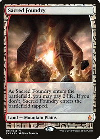 Sacred Foundry - Zendikar Expeditions (EXP) #14 - Mythic Magic: The Gathering Trading Card