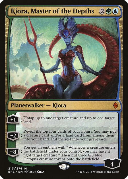 Kiora, Master of the Depths - Battle for Zendikar Magic: The Gathering trading card