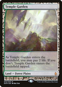 Temple Garden - Zendikar Expeditions (EXP) #10 - Mythic Magic: The Gathering Trading Card