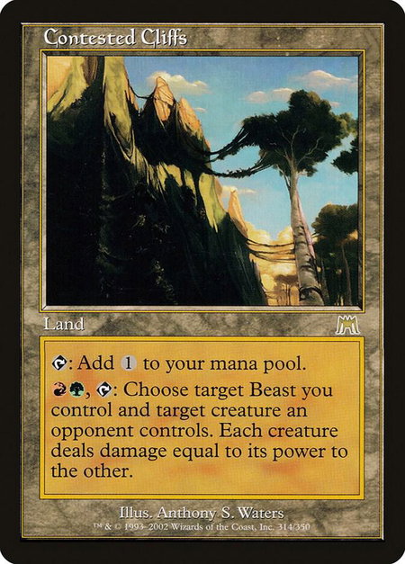 Contested Cliffs - Onslaught Magic: The Gathering trading card