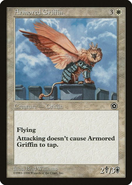 Armored Griffin - Portal Second Age Magic: The Gathering trading card