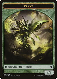 Plant Token - Battle for Zendikar (BFZ) #10 - Token Magic: The Gathering Trading Card