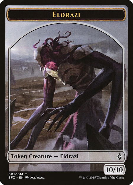 Eldrazi Token trading card from Battle for Zendikar Eldrazi Token - Battle for Zendikar Magic: The Gathering trading card