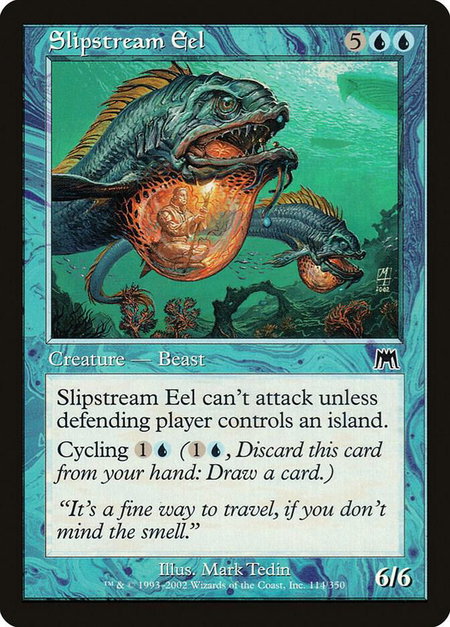 Slipstream Eel - Onslaught Magic: The Gathering trading card