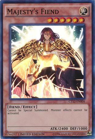 Majesty's Fiend trading card from 2015 Mega-Tins Majesty's Fiend - 2015 Mega-Tins YuGiOh trading card