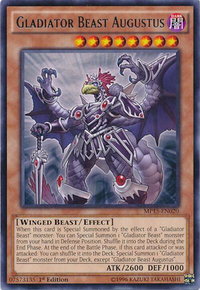 Gladiator Beast Augustus - 2015 Mega-Tins Mega Pack (MP15) #MP15-EN020 - Rare YuGiOh Trading Card