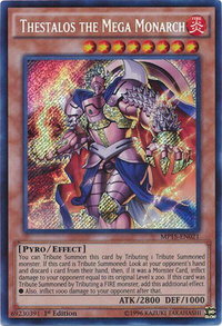 Thestalos the Mega Monarch - 2015 Mega-Tins Mega Pack (MP15) #MP15-EN021 - Secret Rare YuGiOh Trading Card