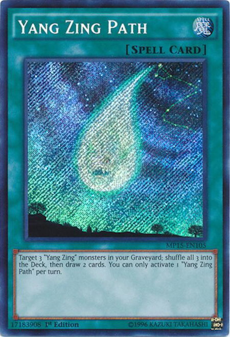 Yang Zing Path trading card from 2015 Mega-Tins Mega Pack Yang Zing Path - 2015 Mega-Tins Mega Pack YuGiOh trading card