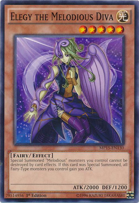 Elegy the Melodious Diva - 2015 Mega-Tins Mega Pack YuGiOh trading card