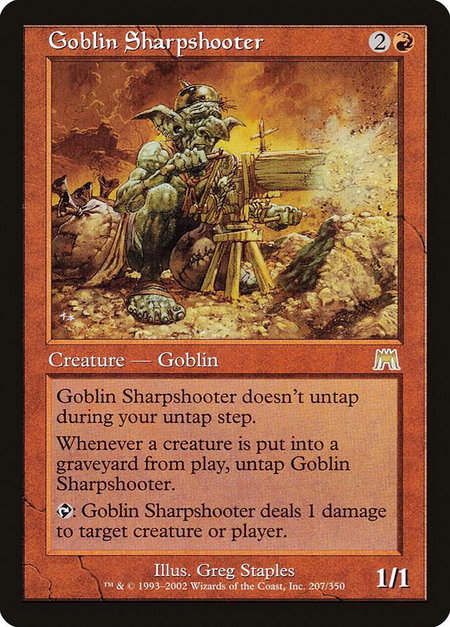 Goblin Sharpshooter - Onslaught Magic: The Gathering trading card