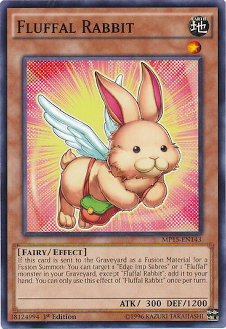 Fluffal Rabbit trading card from 2015 Mega-Tins Mega Pack Fluffal Rabbit - 2015 Mega-Tins Mega Pack YuGiOh trading card
