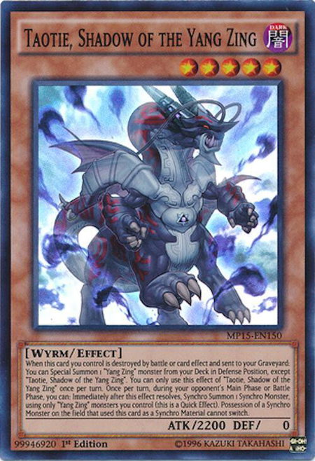Taotie, Shadow of the Yang Zing - 2015 Mega-Tins Mega Pack YuGiOh trading card