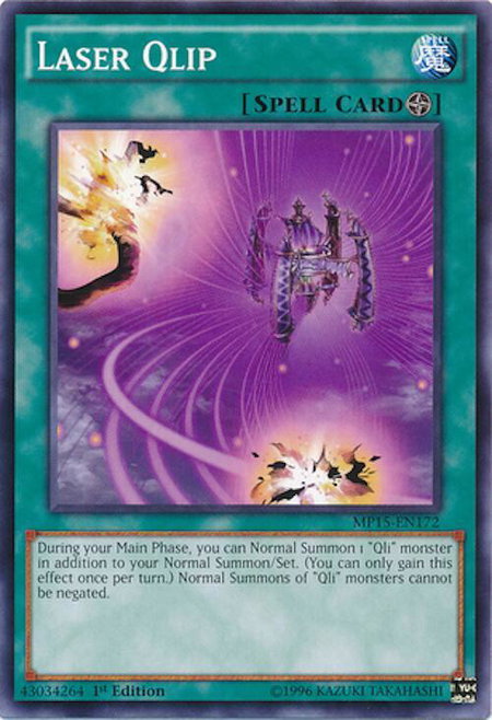 Laser Qlip - 2015 Mega-Tins Mega Pack YuGiOh trading card