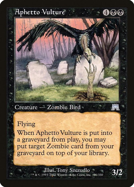 Aphetto Vulture - Onslaught Magic: The Gathering trading card
