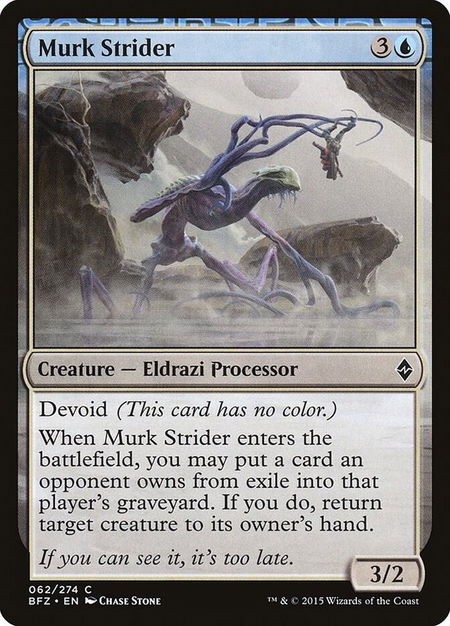 Murk Strider trading card from Battle for Zendikar Murk Strider - Battle for Zendikar Magic: The Gathering trading card