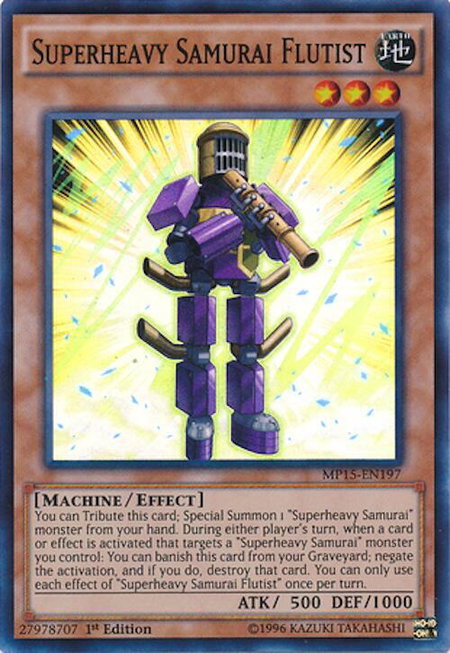Superheavy Samurai Flutist - 2015 Mega-Tins Mega Pack YuGiOh trading card