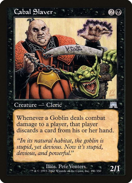 Cabal Slaver - Onslaught Magic: The Gathering trading card