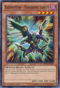 Raidraptor - Vanishing Lanius - 2015 Mega-Tins Mega Pack (MP15) #MP15-EN201 - Common / Short Print YuGiOh Trading Card