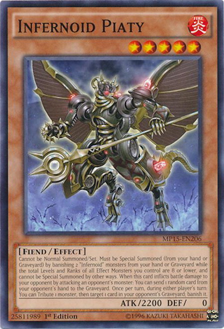 Infernoid Piaty - 2015 Mega-Tins Mega Pack YuGiOh trading card