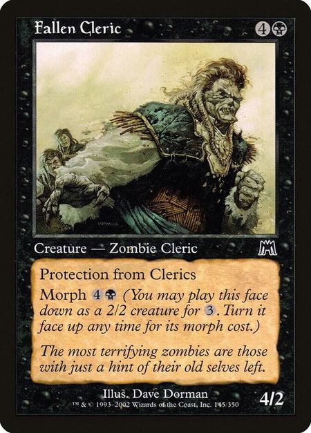 Fallen Cleric - Onslaught Magic: The Gathering trading card