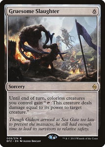 Gruesome Slaughter - Battle for Zendikar (BFZ) #9 - Rare Magic: The Gathering Trading Card