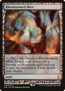 Bloodstained Mire - Zendikar Expeditions (EXP) #18 - Mythic Rare Magic: The Gathering Trading Card