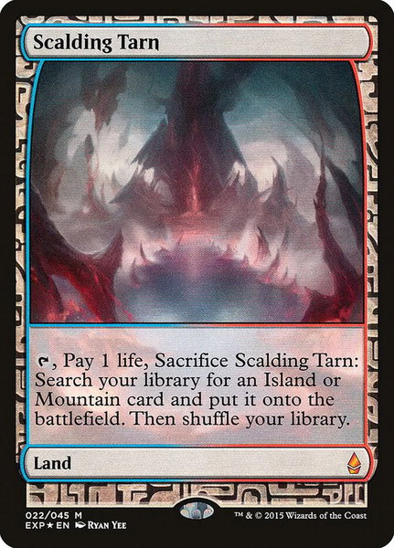 Scalding Tarn trading card from Zendikar Expeditions Scalding Tarn - Zendikar Expeditions Magic: The Gathering trading card