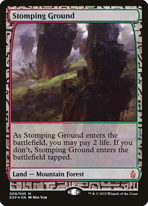 Stomping Ground - Zendikar Expeditions (EXP) #9 - Mythic Rare Magic: The Gathering Trading Card