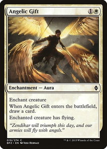 Angelic Gift - Battle for Zendikar (BFZ) #19 - Common Magic: The Gathering Trading Card