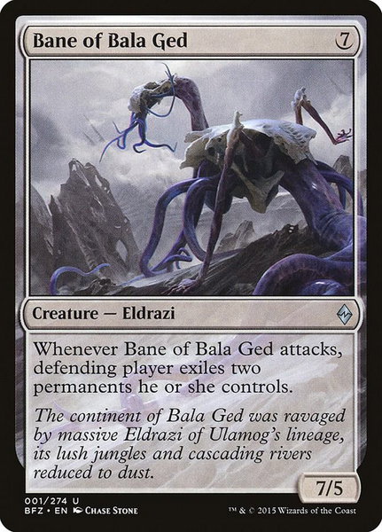 Bane of Bala Ged trading card from Battle for Zendikar Bane of Bala Ged - Battle for Zendikar Magic: The Gathering trading card