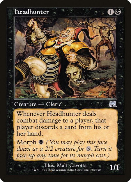 Headhunter - Onslaught Magic: The Gathering trading card