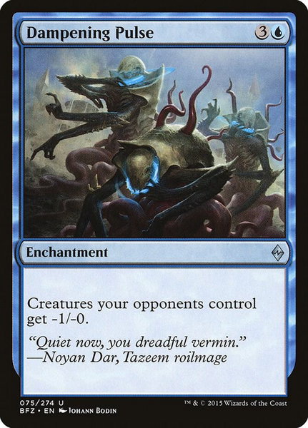 Dampening Pulse trading card from Battle for Zendikar Dampening Pulse - Battle for Zendikar Magic: The Gathering trading card