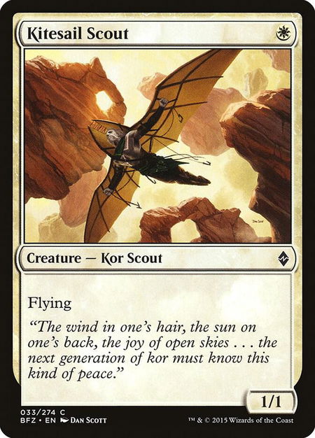 Kitesail Scout trading card from Battle for Zendikar Kitesail Scout - Battle for Zendikar Magic: The Gathering trading card