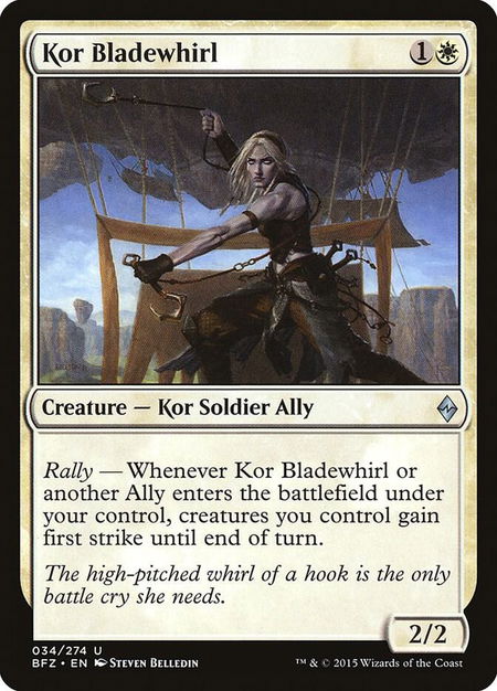 Kor Bladewhirl - Battle for Zendikar Magic: The Gathering trading card