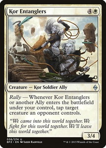 Kor Entanglers - Battle for Zendikar (BFZ) #36 - Uncommon Magic: The Gathering Trading Card