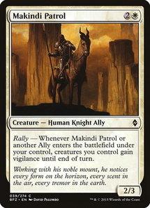 Makindi Patrol - Battle for Zendikar (BFZ) #39 - Common Magic: The Gathering Trading Card