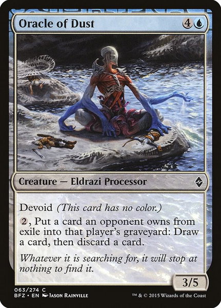 Oracle of Dust trading card from Battle for Zendikar Oracle of Dust - Battle for Zendikar Magic: The Gathering trading card