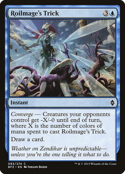Roilmage's Trick trading card from Battle for Zendikar Roilmage's Trick - Battle for Zendikar Magic: The Gathering trading card