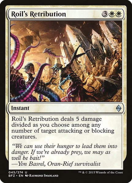 Roil's Retribution trading card from Battle for Zendikar Roil's Retribution - Battle for Zendikar Magic: The Gathering trading card