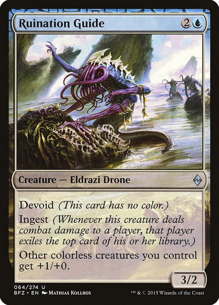 Ruination Guide trading card from Battle for Zendikar Ruination Guide - Battle for Zendikar Magic: The Gathering trading card