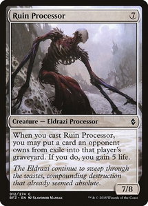 Ruin Processor - Battle for Zendikar (BFZ) #12 - Common Magic: The Gathering Trading Card