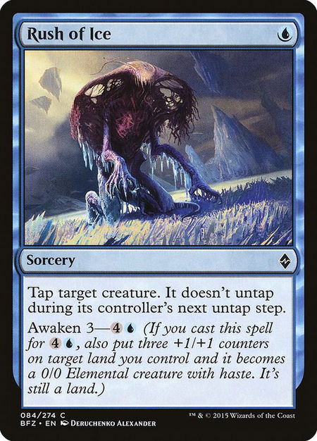Rush of Ice - Battle for Zendikar Magic: The Gathering trading card