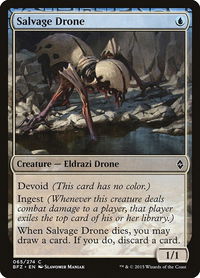 Salvage Drone - Battle for Zendikar (BFZ) #65 - Common Magic: The Gathering Trading Card