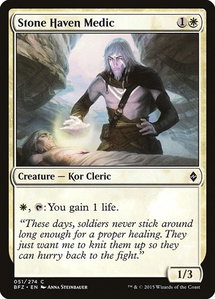 Stone Haven Medic - Battle for Zendikar (BFZ) #51 - Common Magic: The Gathering Trading Card